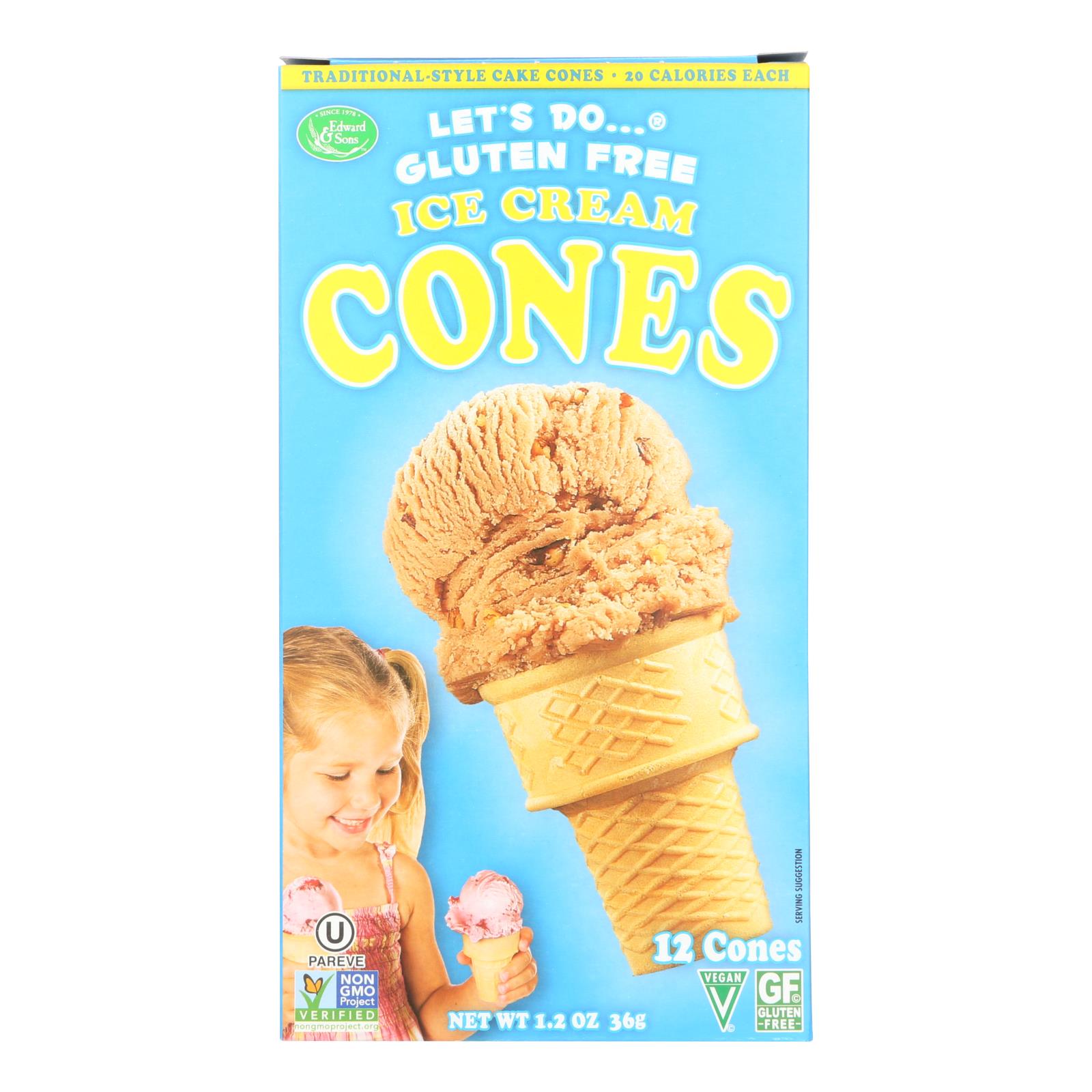 Let's Do Ice Cream Cones, Simple, Case Of 12, 1.2 Oz.