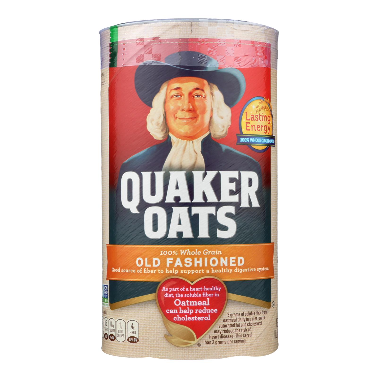 Quaker 100% Whole Grain Old Fashioned Oats - Case Of 12 - 18 Oz