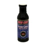 Iron Chef Sauce And Glaze, Sesame Garlic, Case Of 6, 15 Oz.