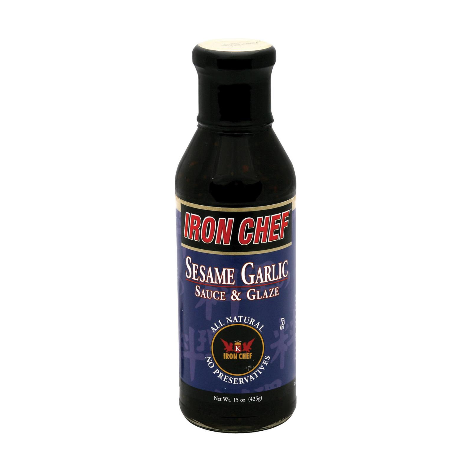 Iron Chef Sauce And Glaze, Sesame Garlic, Case Of 6, 15 Oz.