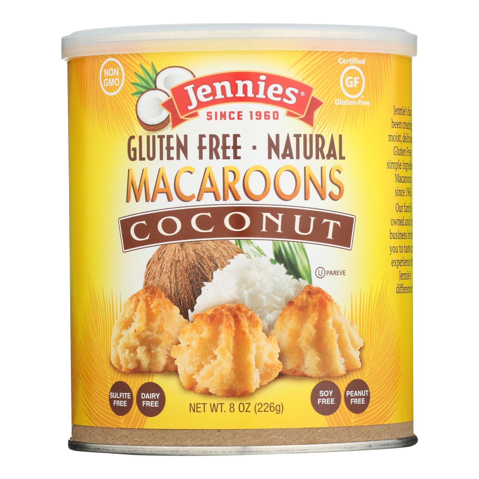 Jennie's Coconut Macaroon, Case Of 12, 8 Oz.