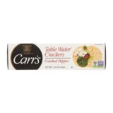 Carr's Table Water Crackers, Bite Size With Cracked Pepper, Case Of 12, 4.25 Oz