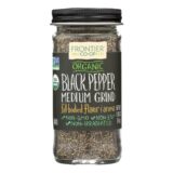 Frontier Herb Pepper, Organic, Black, Medium Grind, 1.80 Oz