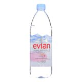 Evians Spring Water Bottled Water, Water, Case Of 12, 33.8 Fl Oz.