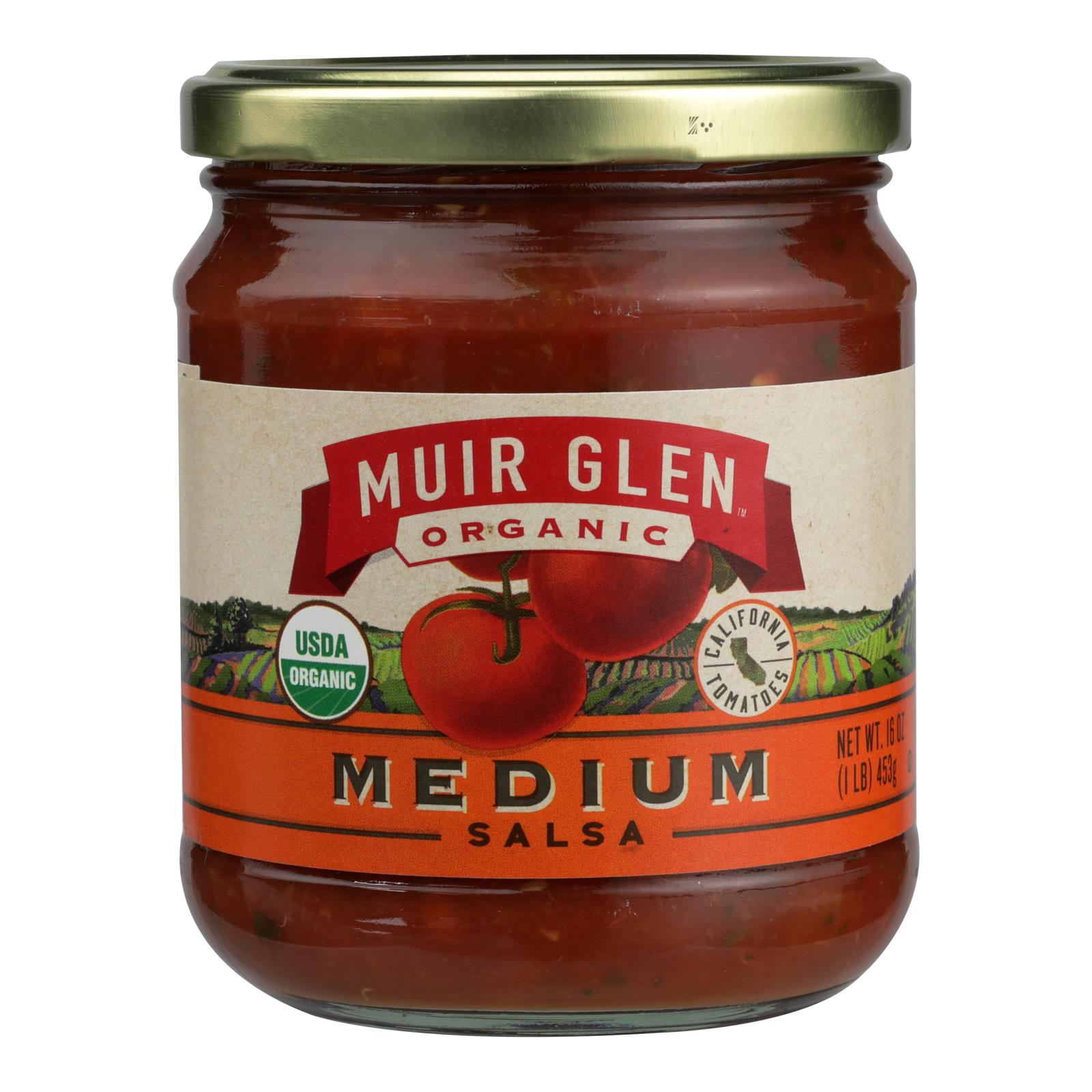 Muir Glen Organic Medium Salsa, Tomato, Case Of 12, 16 Oz.