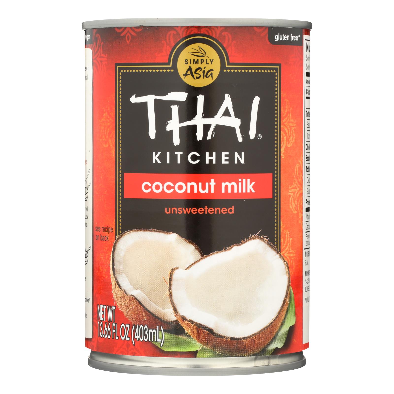Thai Kitchen Coconut Milk, Case Of 12, 13.66 Fl Oz.