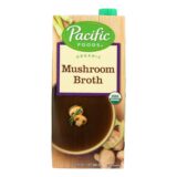 Pacific Natural Foods Mushroom Broth, Organic, Case Of 12, 32 Fl Oz.