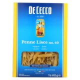 De Cecco Pasta, Pasta, Penne Lisce, Case Of 12, 16 Oz
