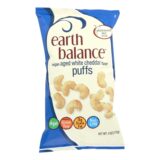 Earth Balance Vegan Puffs, Aged White Cheddar, Case Of 12, 4 Oz.
