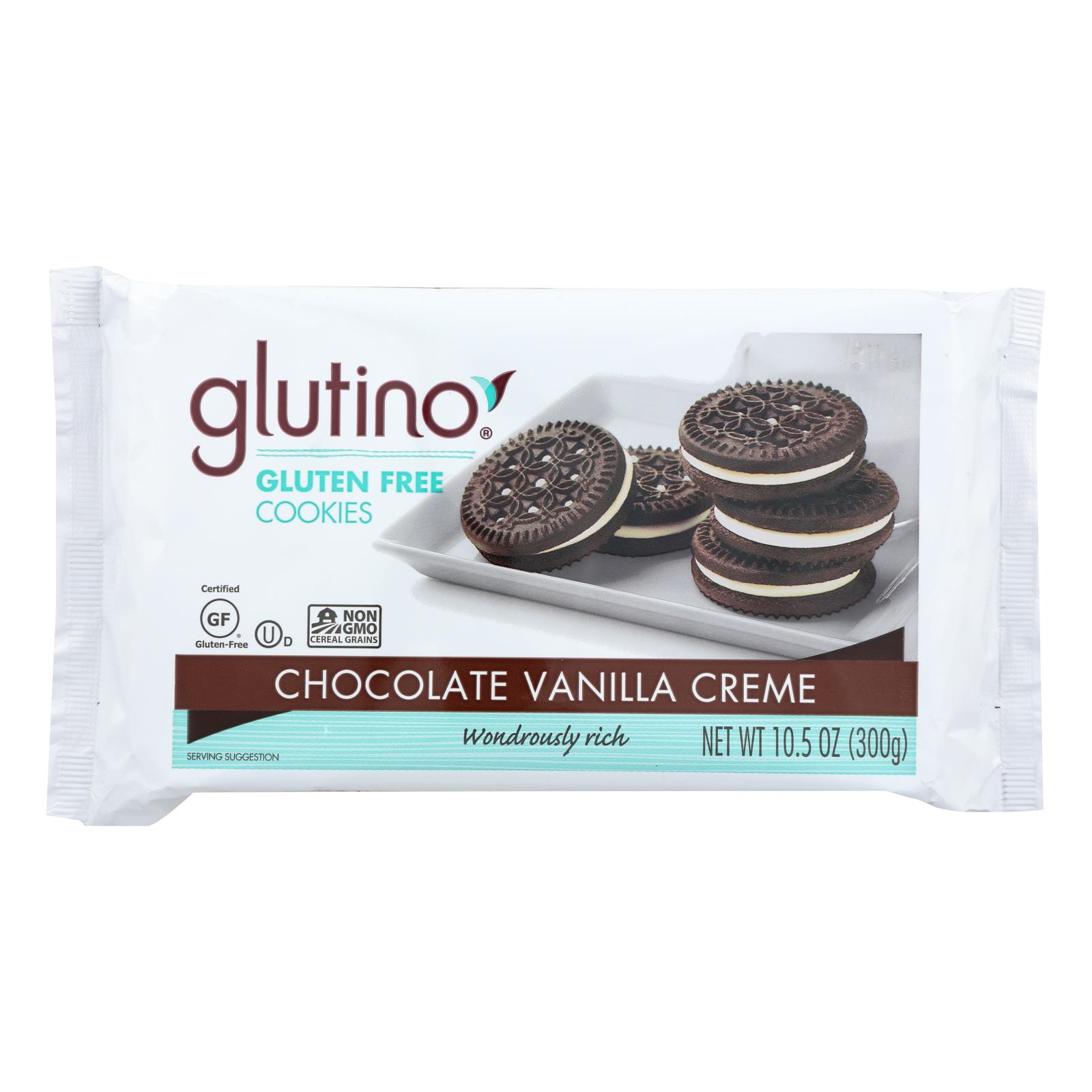 Glutino Vanilla Creme Cookies, Case Of 12, 10.5 Oz.