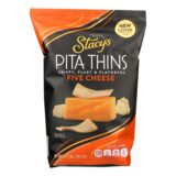 Stacy's Pita Chips 5 Cheese Pita Crisps, Cheese, Case Of 8, 6.75 Oz.