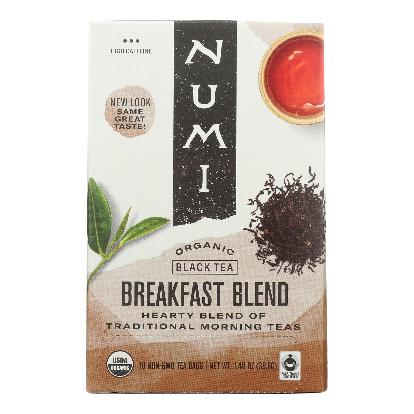 Numi Tea Black Tea, Breakfast Blend, Case Of 6, 18 Bags - Image 2