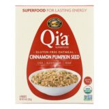 Nature's Path Organic Qi'a Superfood Hot Oatmeal, Cinnamon Pumpkin Seed, Case Of 6, 8 Oz.