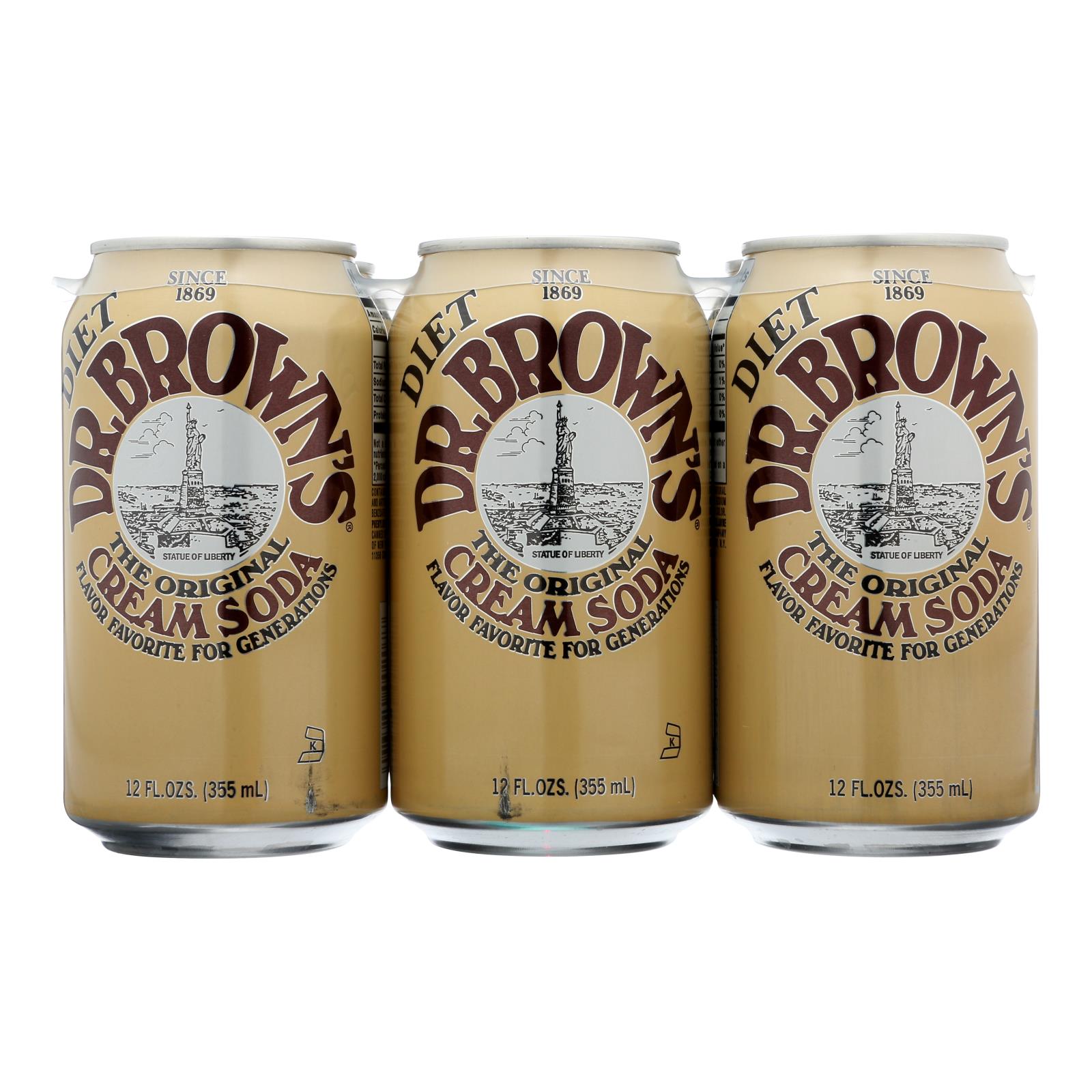 Dr. Brown Dr Brown's, The Original Diet Cream Soda - Case Of 4 - 6-12 Fz