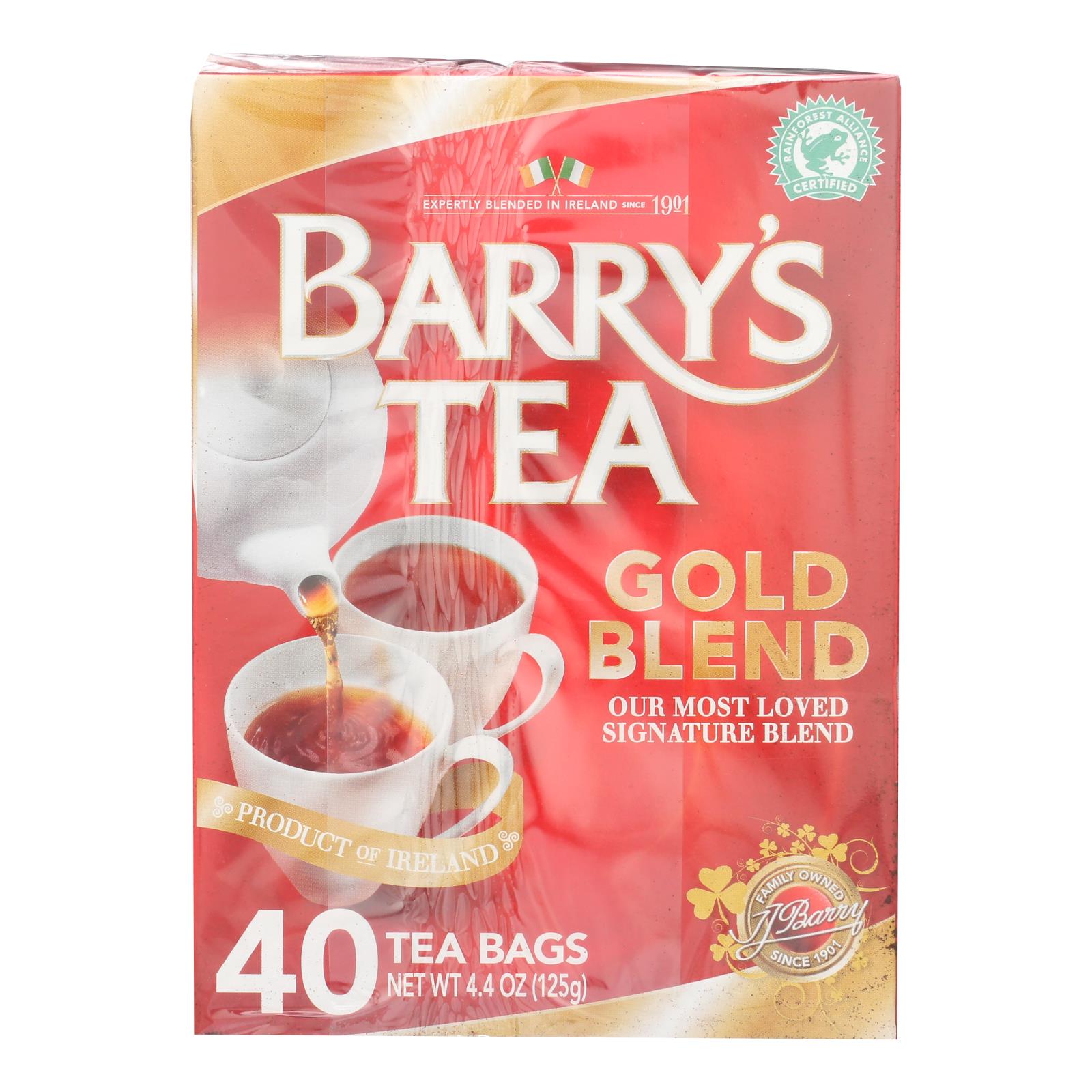 Barry's Tea, Tea, Gold Blend, Case Of 6, 40 Bags