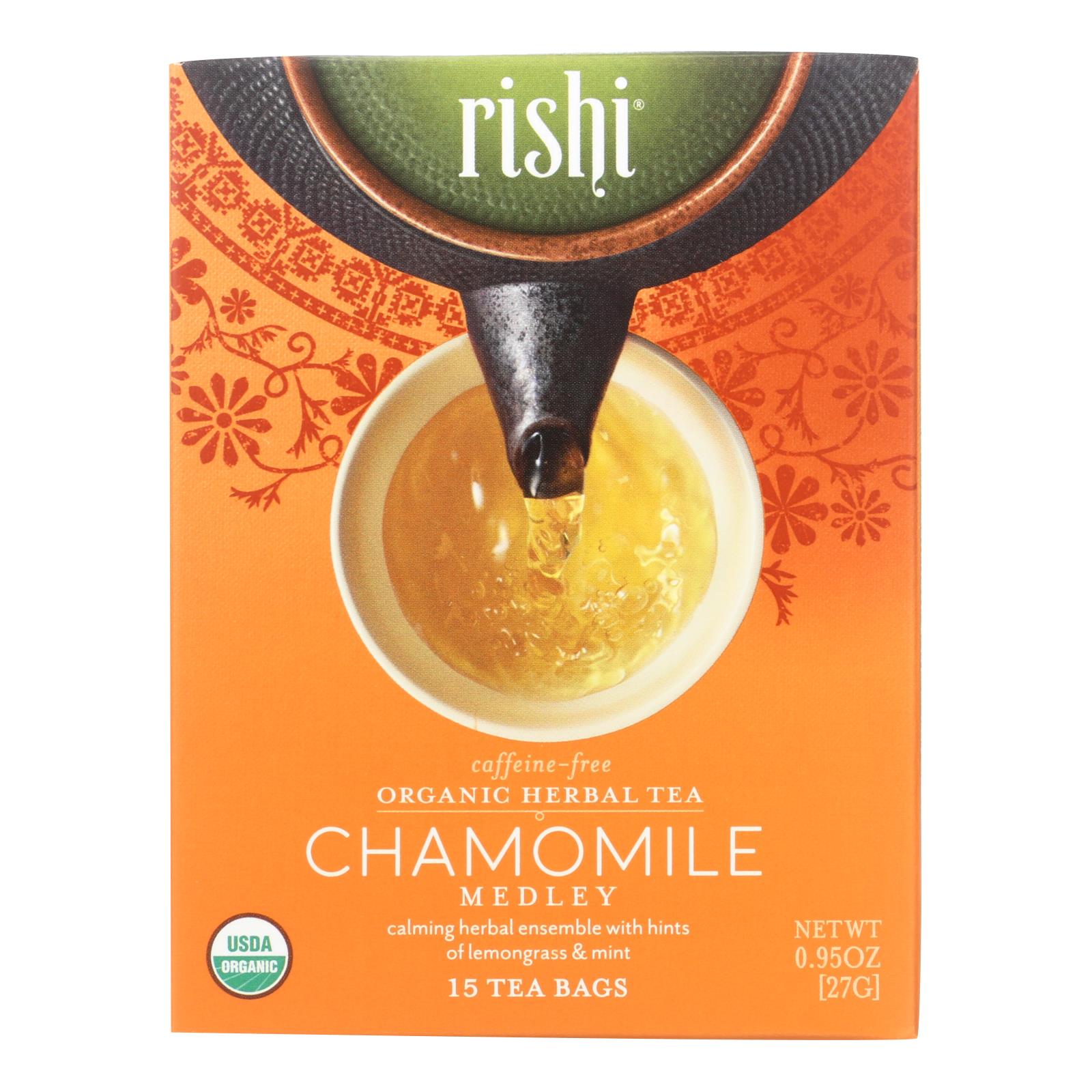 Rishi Herbal Blend, Chamomile Medley, Case Of 6, 15 Bags
