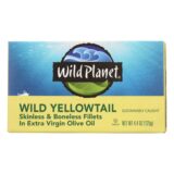 Wild Planet Wild Yellow Tail Fillets In Extra Virgin Olive Oil, Case Of 12, 4.375 Oz.