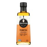 Spectrum Naturals Unrefined Peanut Oil, Case Of 12, 16 Fl Oz.