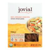 Jovial, Pasta, Organic, Whole Grain Einkorn, Fusilli, 12 Oz, Case Of 12