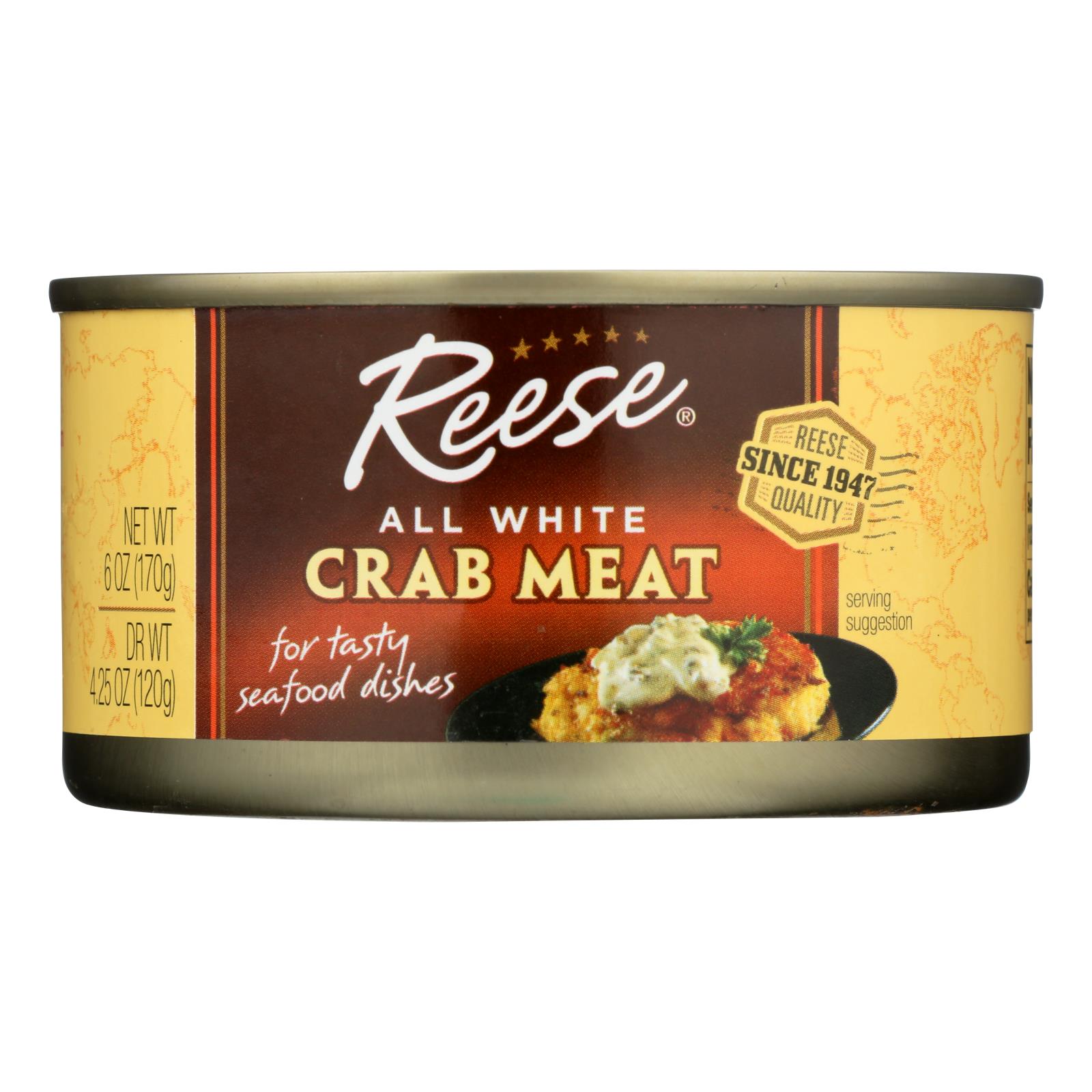Reese Crabmeat, All White, Case Of 12, 6 Oz