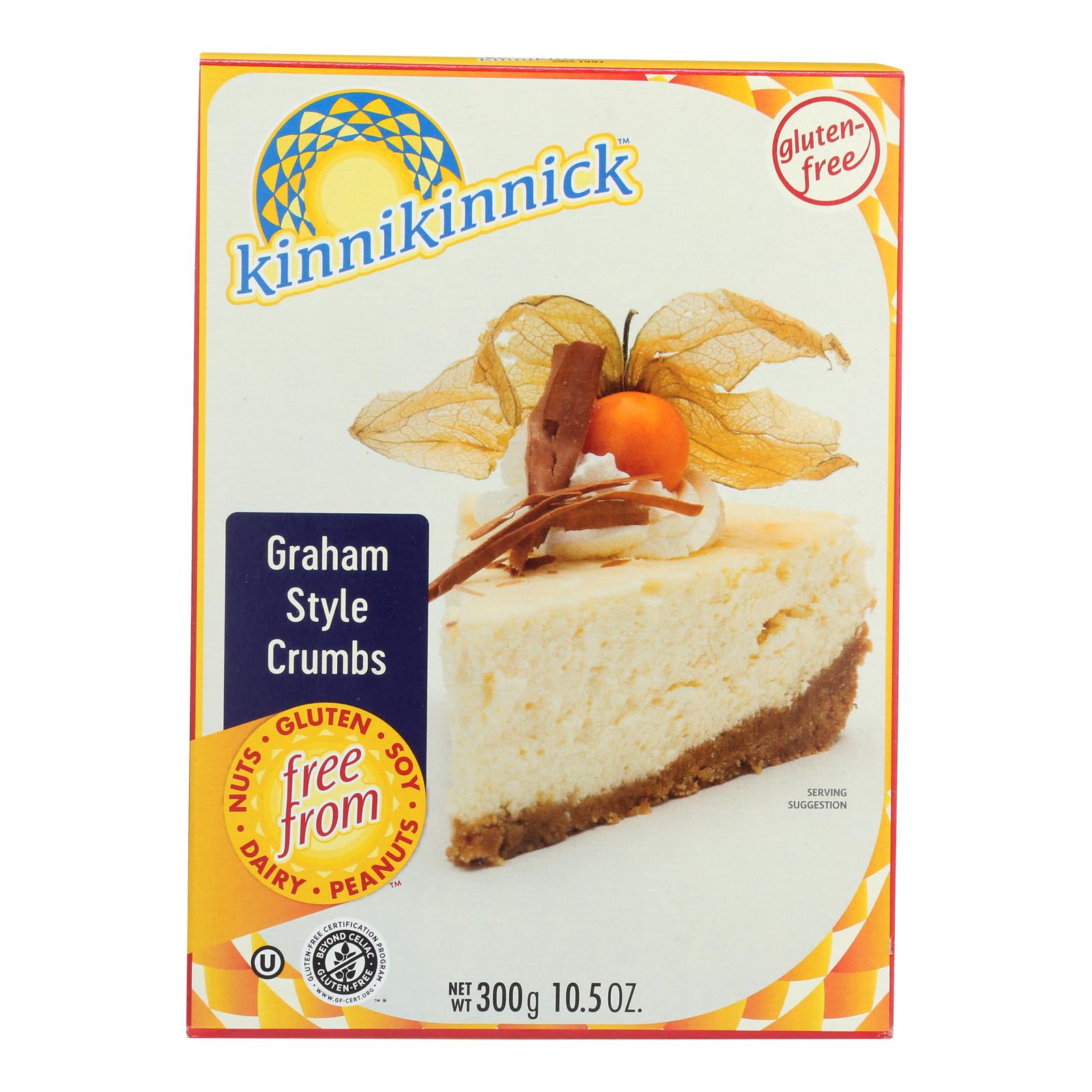 Kinnikinnick Graham Style Crumbs, Case Of 6, 10.5 Oz.