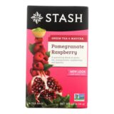 Stash Pomegranate Raspberry Green Tea With Matcha, 18 Tea Bags, Case Of 6
