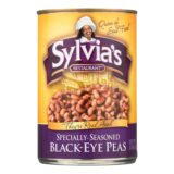 Sylvia's Black Eye Peas, Seasoned, Case Of 12, 15 Oz.