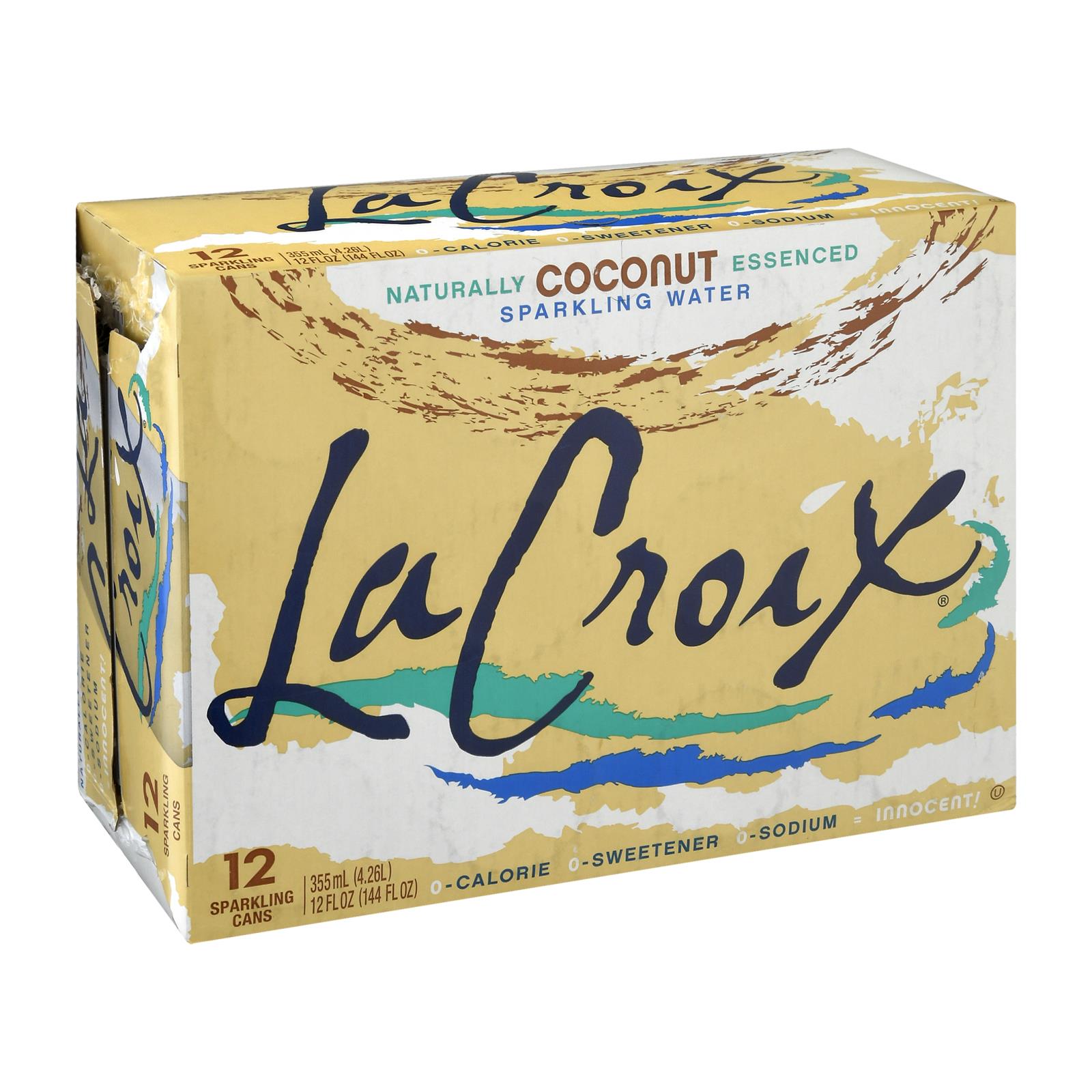 Lacroix Sparkling Water, Coconut, Case Of 2, 12 Fl Oz.