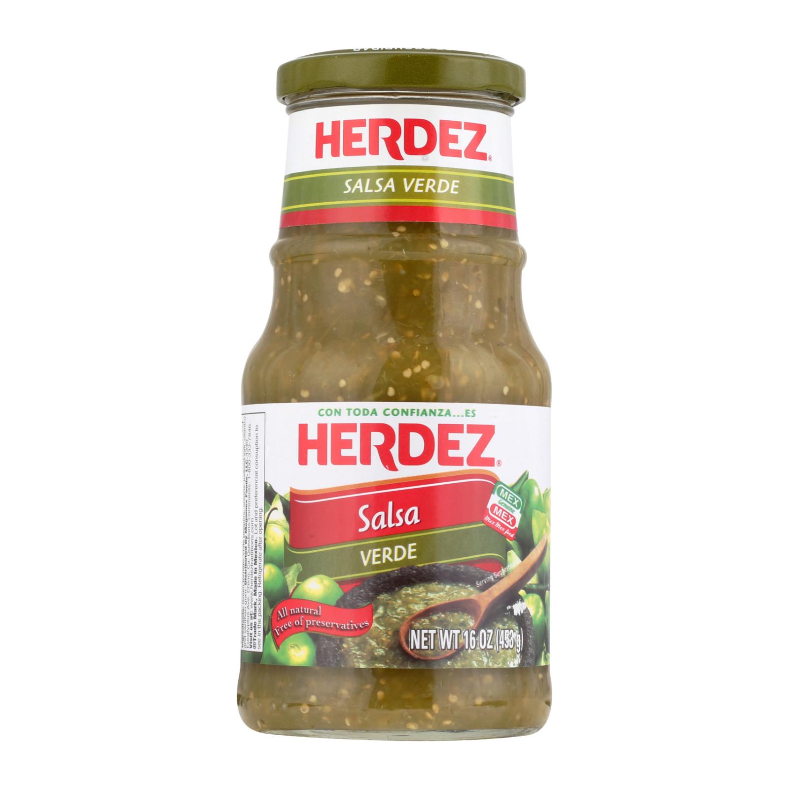 Herdez Salsa, Verde, Case Of 12, 16 Oz.