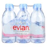 Evians Spring Water Spring Water, Natural, Case Of 4, 6/11.2fl Oz