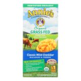 Annies Homegrown Macaroni And Cheese, Organic, Grass Fed, Classic Mild Cheddar, 6 Oz, Case Of 12