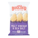 Boulder Canyon, Kettle Chips, Malt Vinegar And Sea Salt, Case Of 12, 5 Oz.