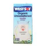 Westsoy Organic Vanilla, Unsweetened, Case Of 12, 32 Fl Oz.