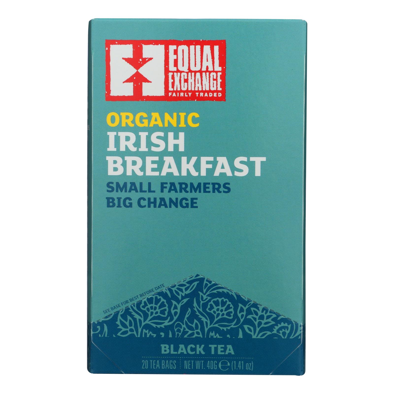 Equal Exchange Organic Irish Breakfast Tea, Irish Breakfast, Case Of 6, 20 Bags