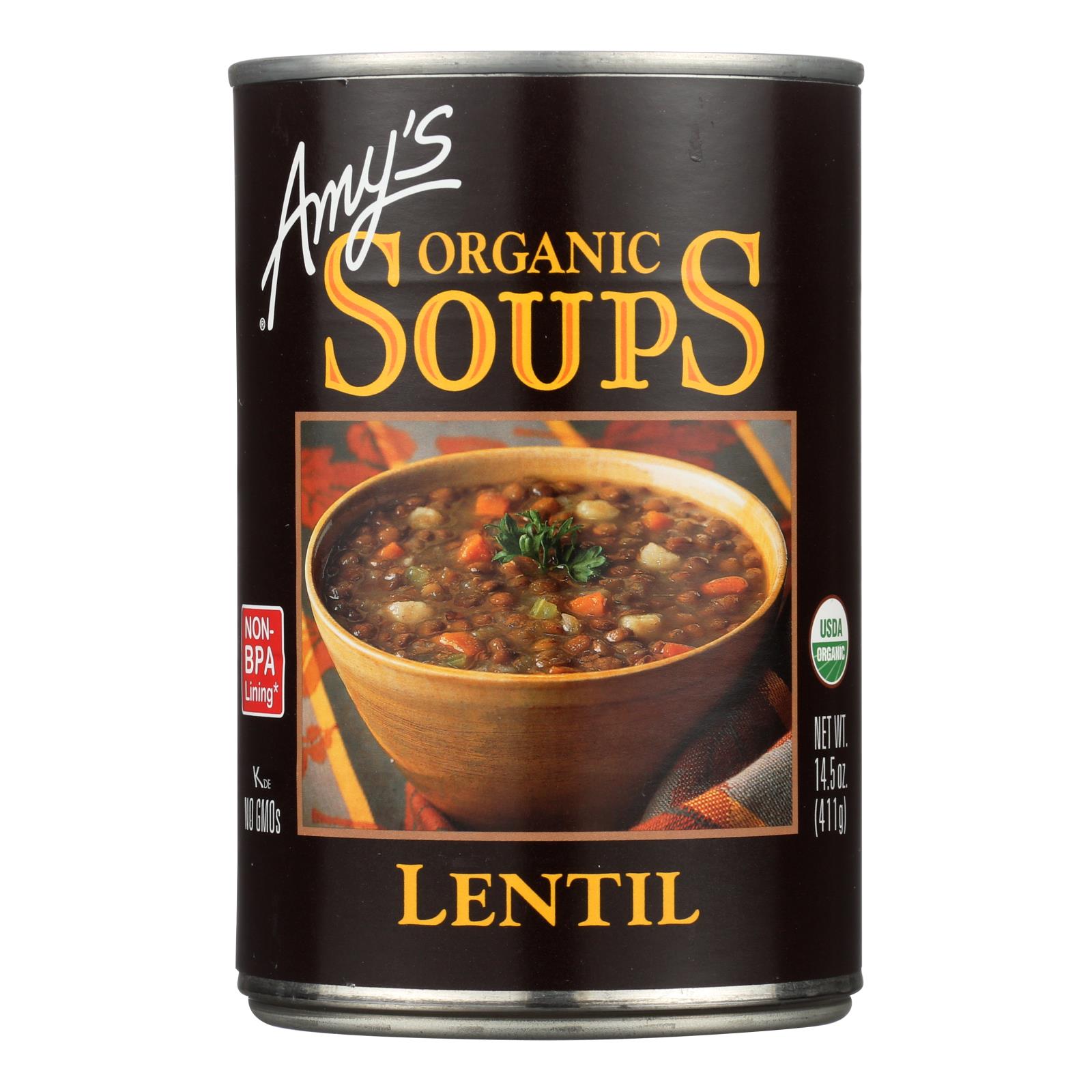 Amy's, Organic Lentil Soup, Case Of 12, 14.5 Oz