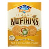 Blue Diamond, Nut Thin Crackers, Pepper Jack, Case Of 12, 4.25 Oz.
