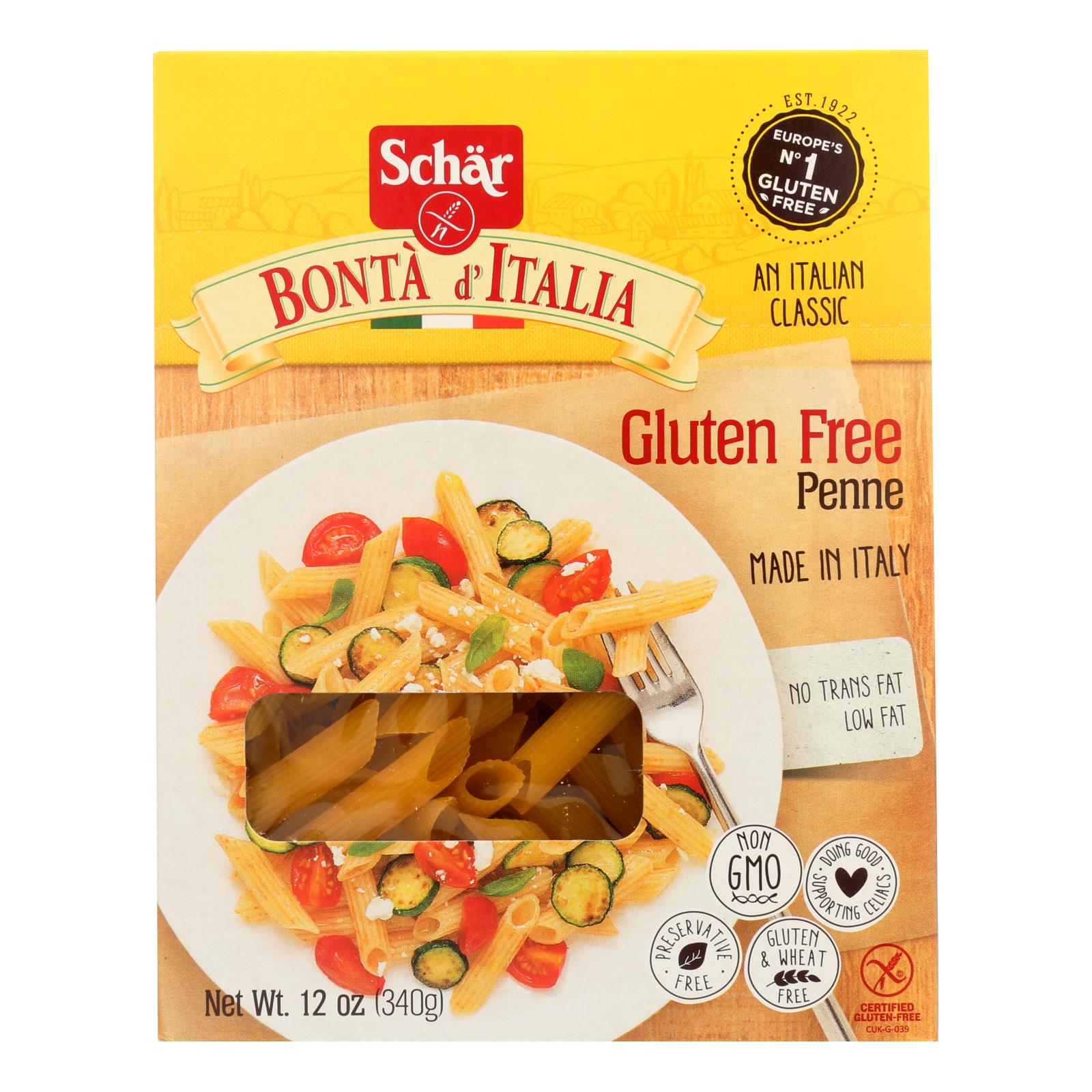 Schar Penne Pasta, Case Of 10, 12 Oz.