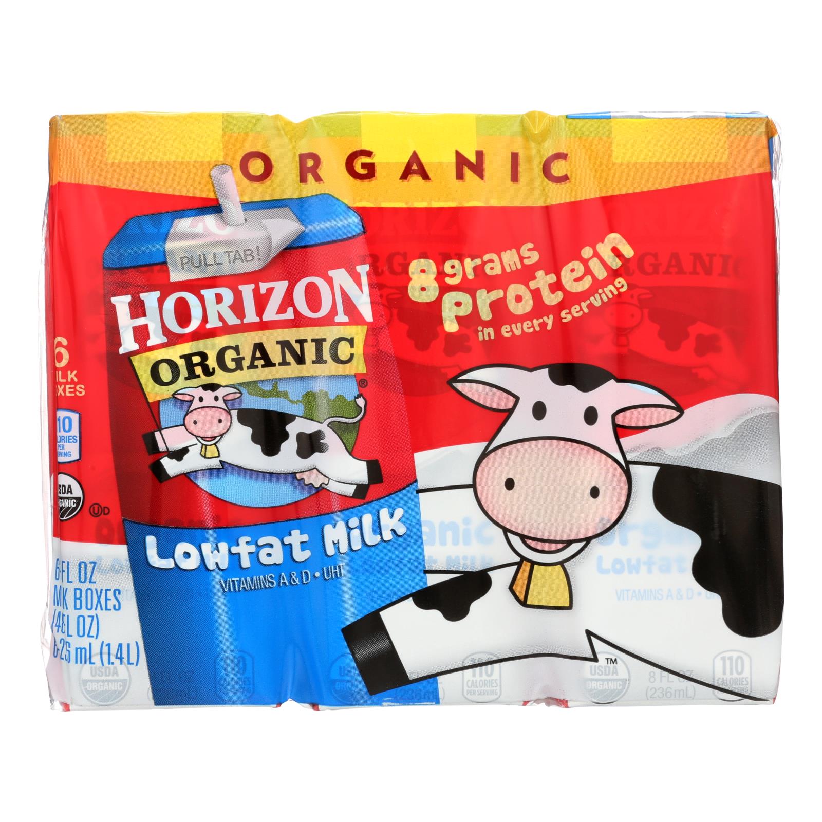 Horizon Organic Dairy Organic Low Fat 1 % Milk, Aseptic, Case Of 3, 6/8 Fl Oz