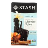 Stash Tea Company Premium Licorice Spice Herbal Tea, Caffeine Free, Case Of 6, 20 Bags