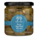 Divina, Olives Stuffed With Feta Cheese, Case Of 6, 7.8 Oz.