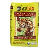 Ecoteas Organic Loose Yerba Mate, Traditional Cut, Case Of 6, 1 Lb.