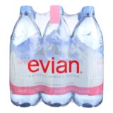 Evians Spring Water Spring Water, Plastic, Case Of 2, 6/1 Ltr