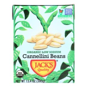 Jack's Quality Organic Cannellini Beans, Low Sodium, Case Of 8, 13.4 Oz