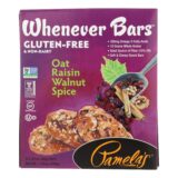 Pamela's Products, Oat Spice Whenever Bars, Raisin Walnut, Case Of 6, 1.41 Oz.