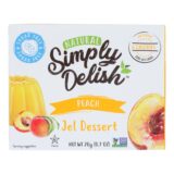 Simply Delish Jel Dessert, Peach, Case Of 6, 1.6 Oz.
