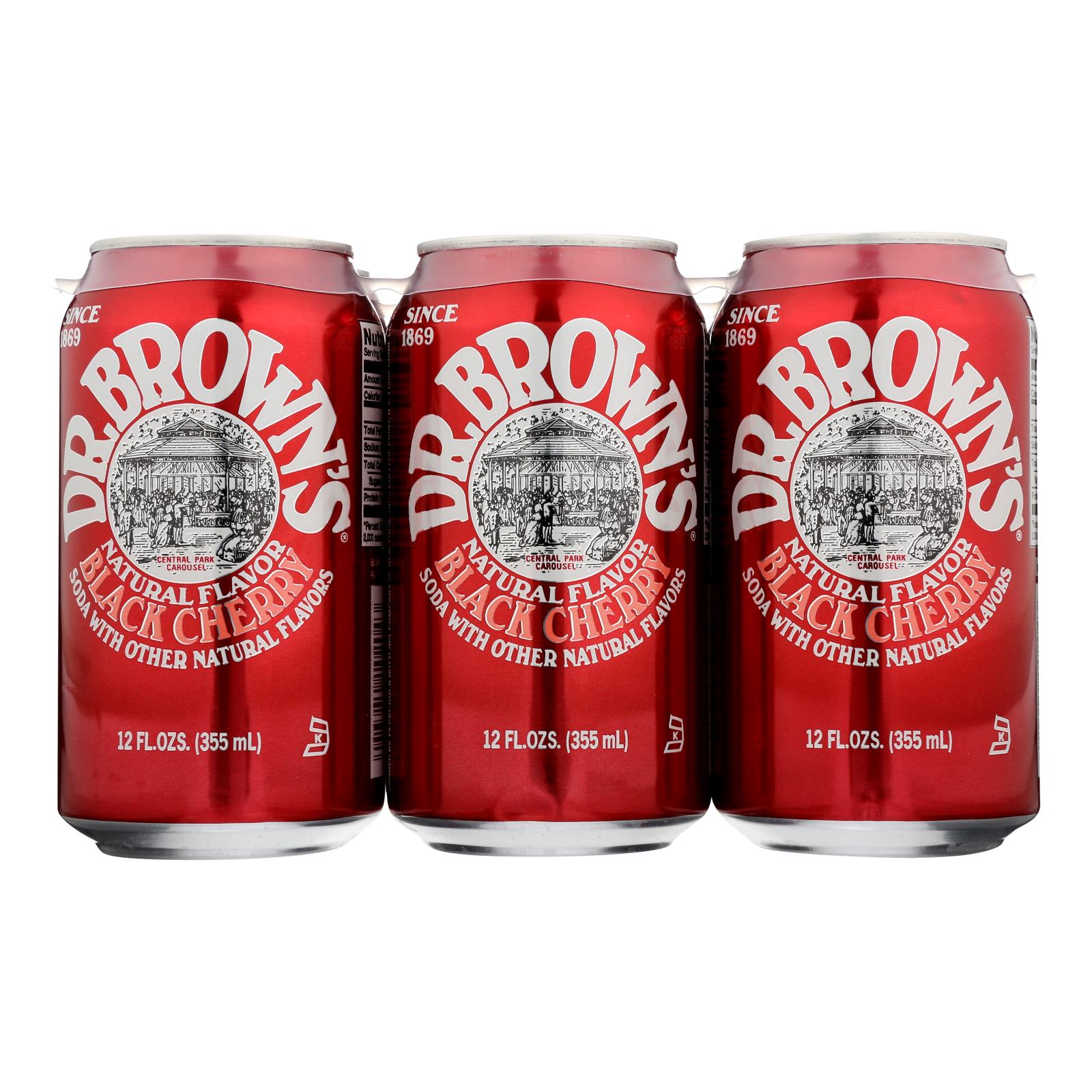 Dr. Brown - Soda Black Cherry - Case Of 4 - 6-12 Fz