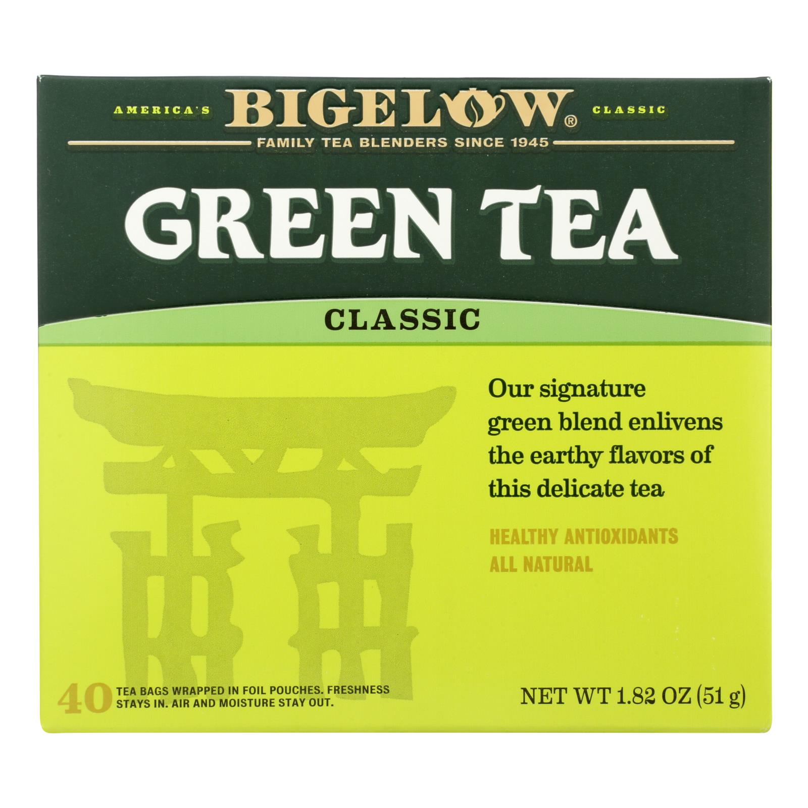 Bigelow Tea Tea, Green, Case Of 6, 40 Bag