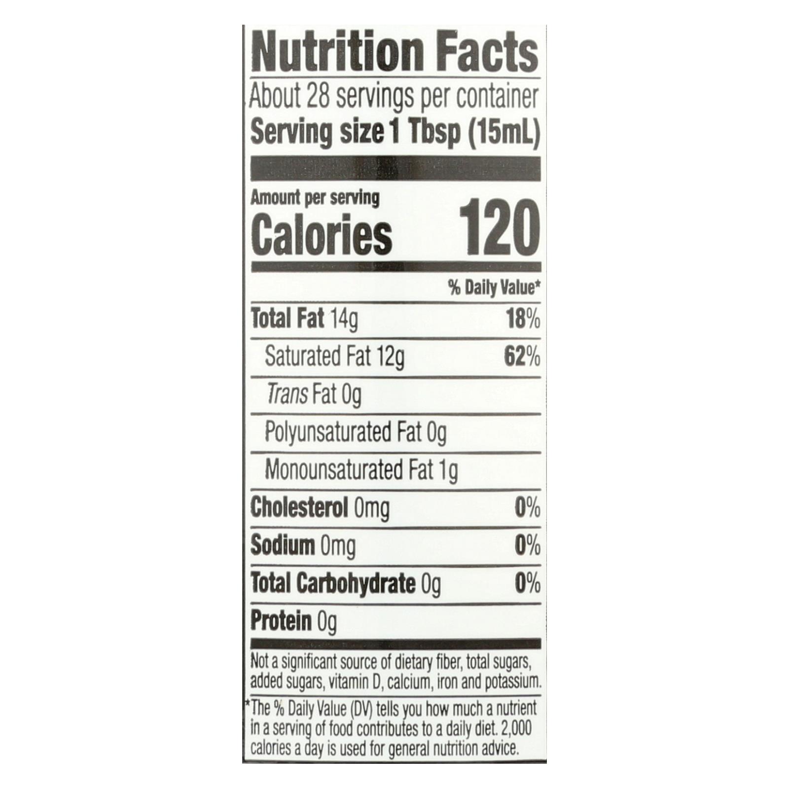 Spectrum Naturals Organic Unrefined Coconut Oil, Case Of 12, 14 Fl Oz. - Image 3