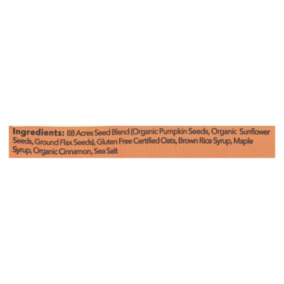 88 Acres, Seed Bars, Oats And Cinnamon, Case Of 9, 1.6 Oz. - Image 3
