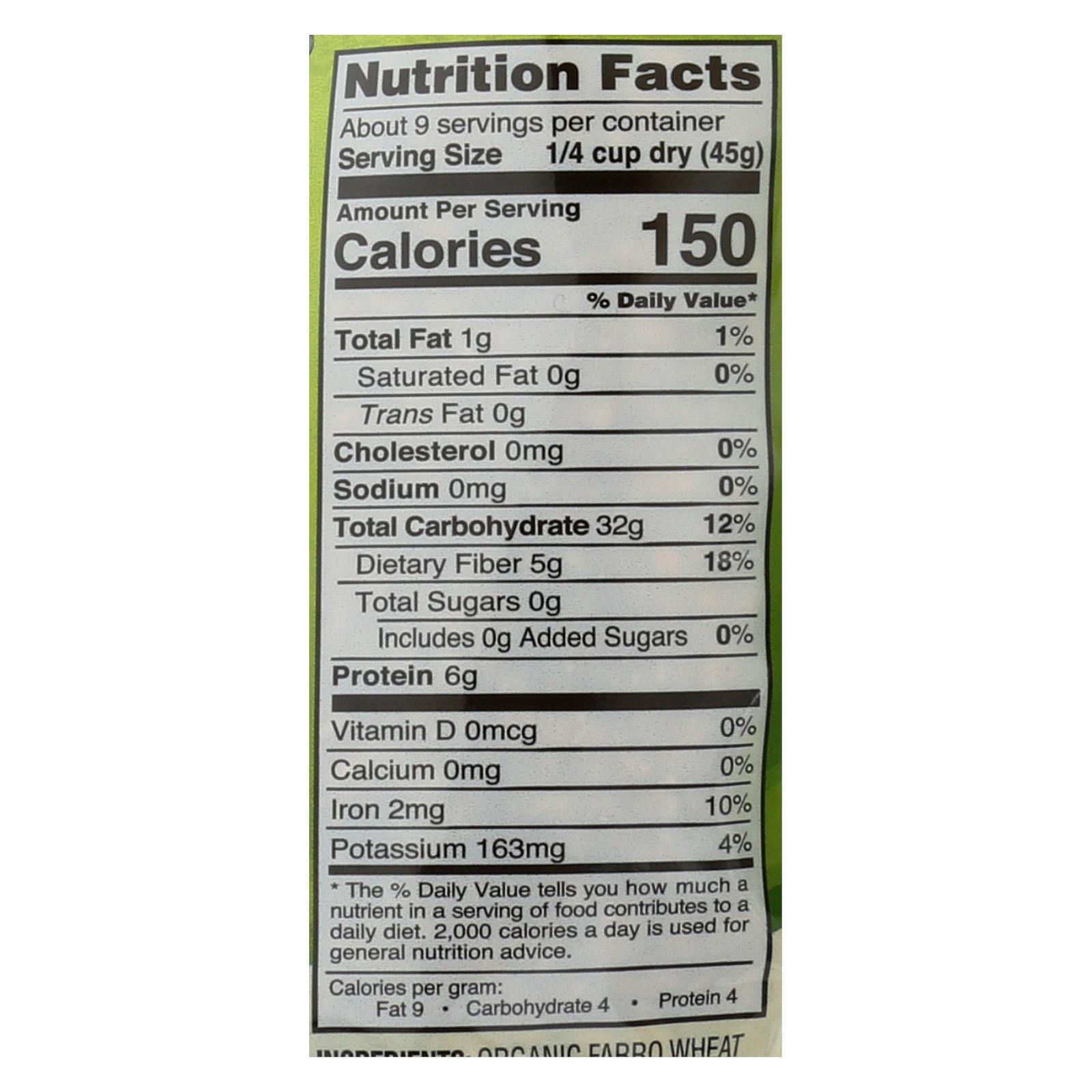 Nature's Earthly Choice Pearled Farro, Italian, Case Of 6, 14 Oz. - Image 2